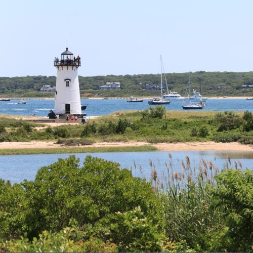 Newport lighthouse sea