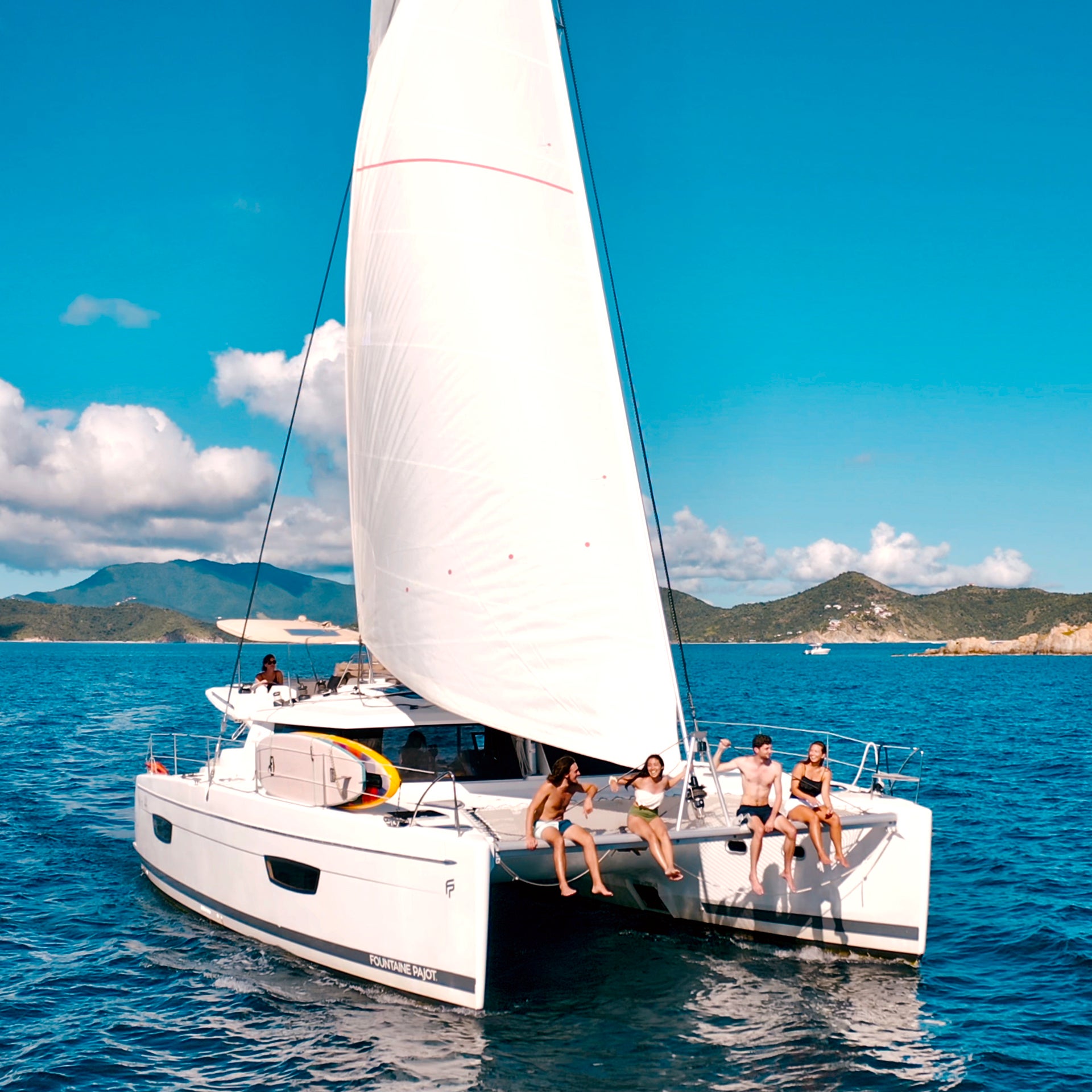 Catamaran yacht sailing marina