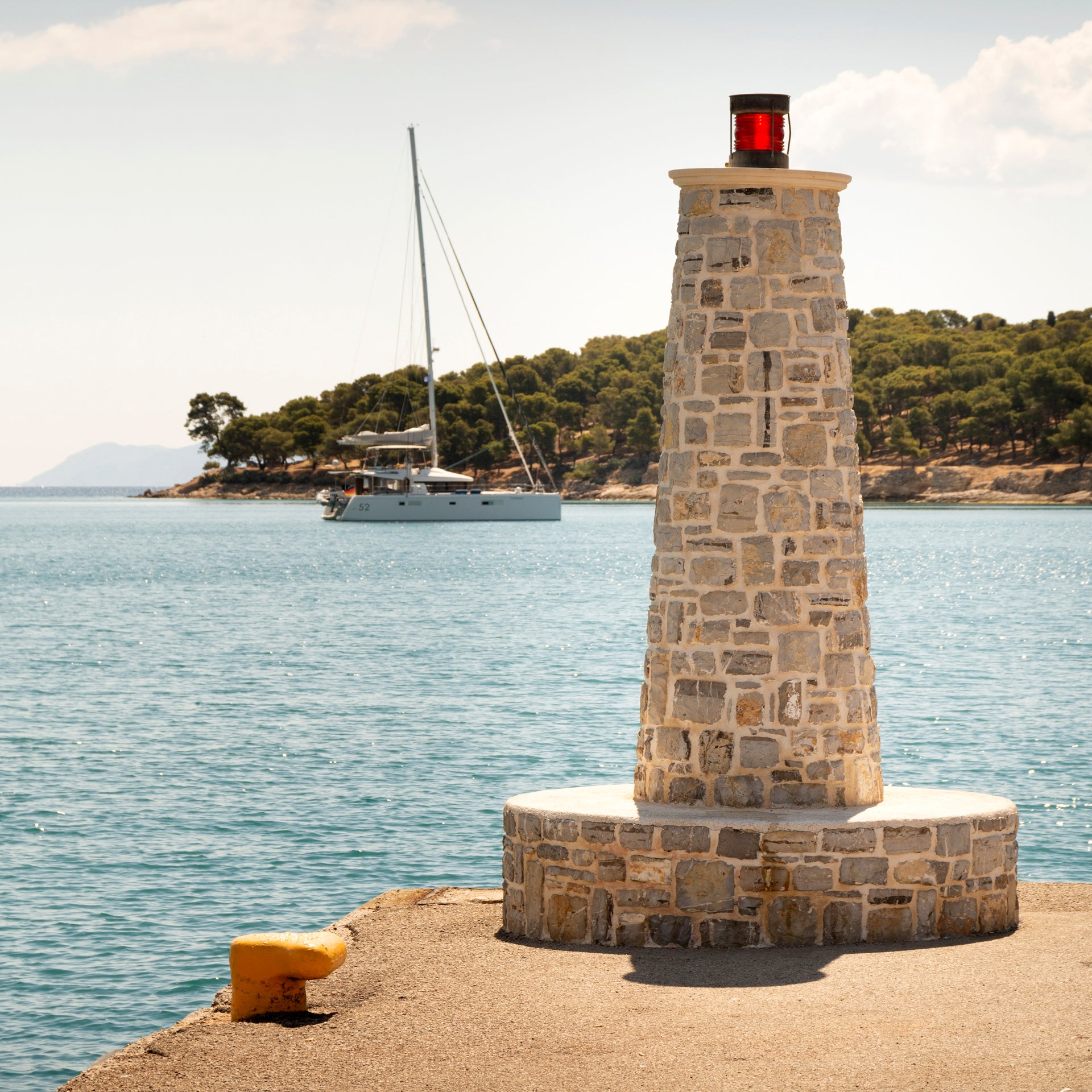 Athens sailing monohull sea ggreek typical village