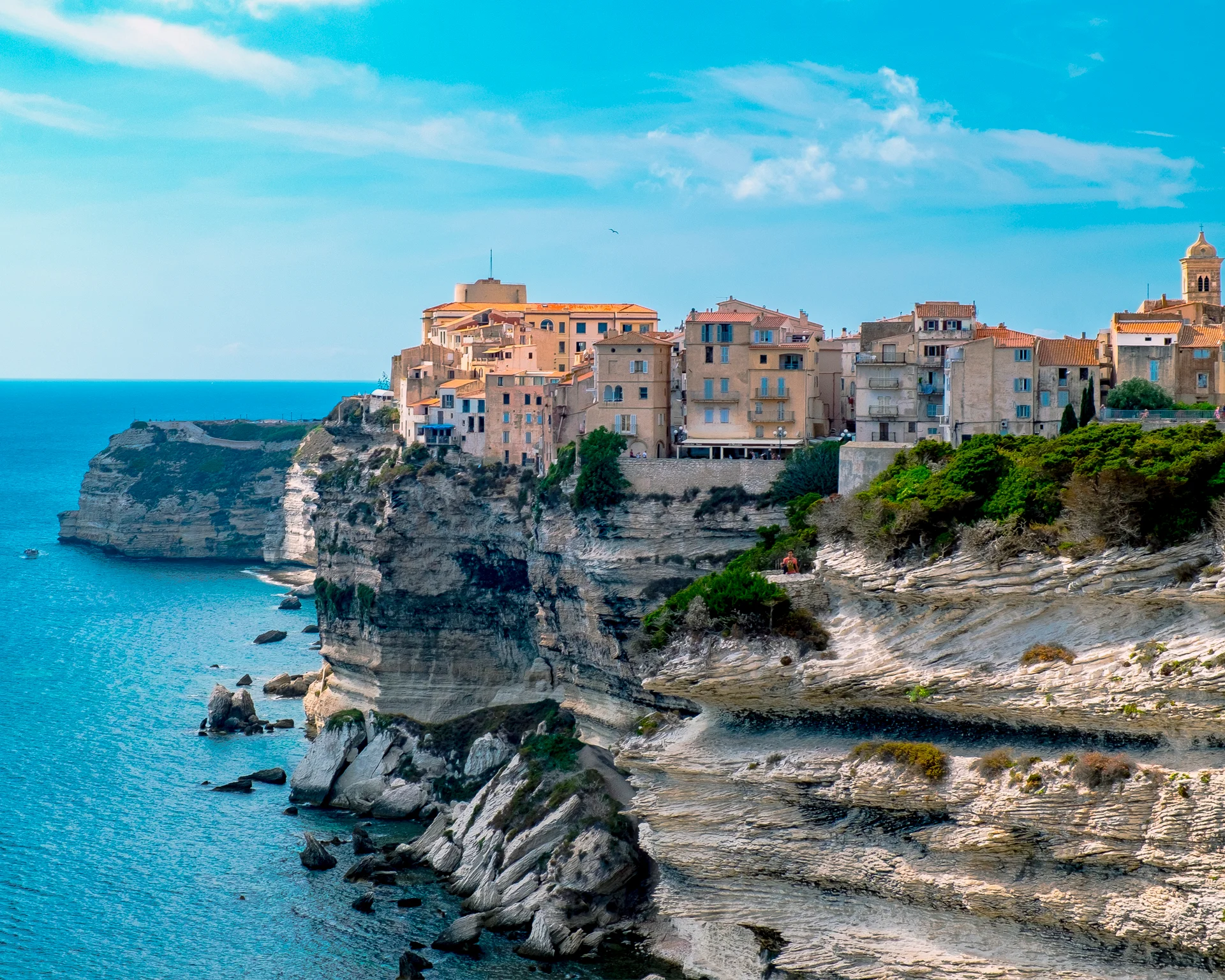Corsica town cliff