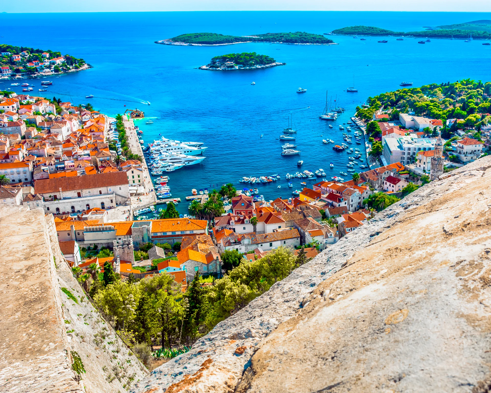 Dubrovnik coast port colorful town