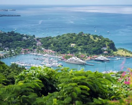 Grenada coast colorful nature yacht charter