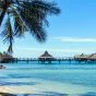 Paradisiacan beach cabins and crystalline waters