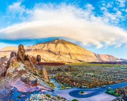 Tenerife teide mountain colorful landscape