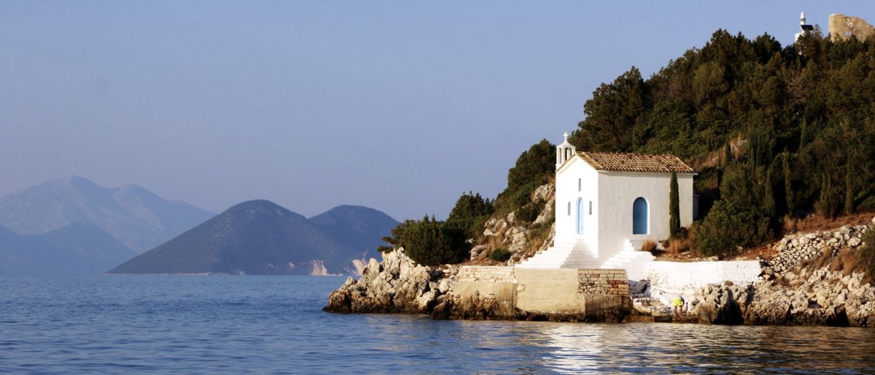 corfu marina beautiful landscape sea for sailing vacation