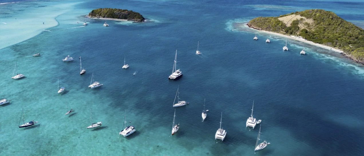 Guadaloupe blue ocean sailing catamaran yacht charter