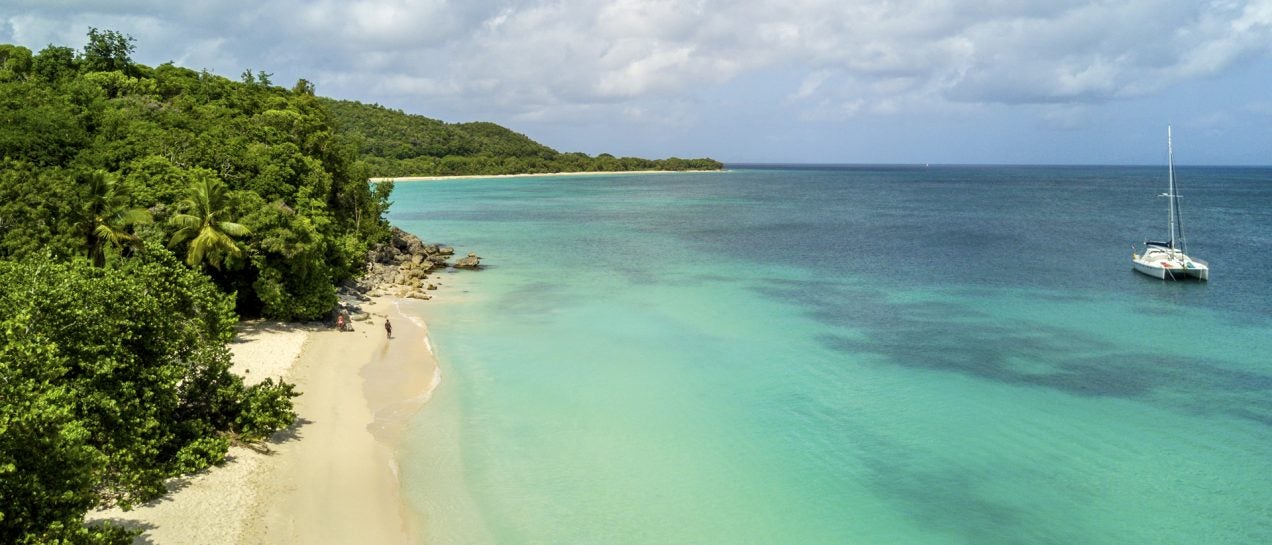 Guadeloupe crystal water beach vacation