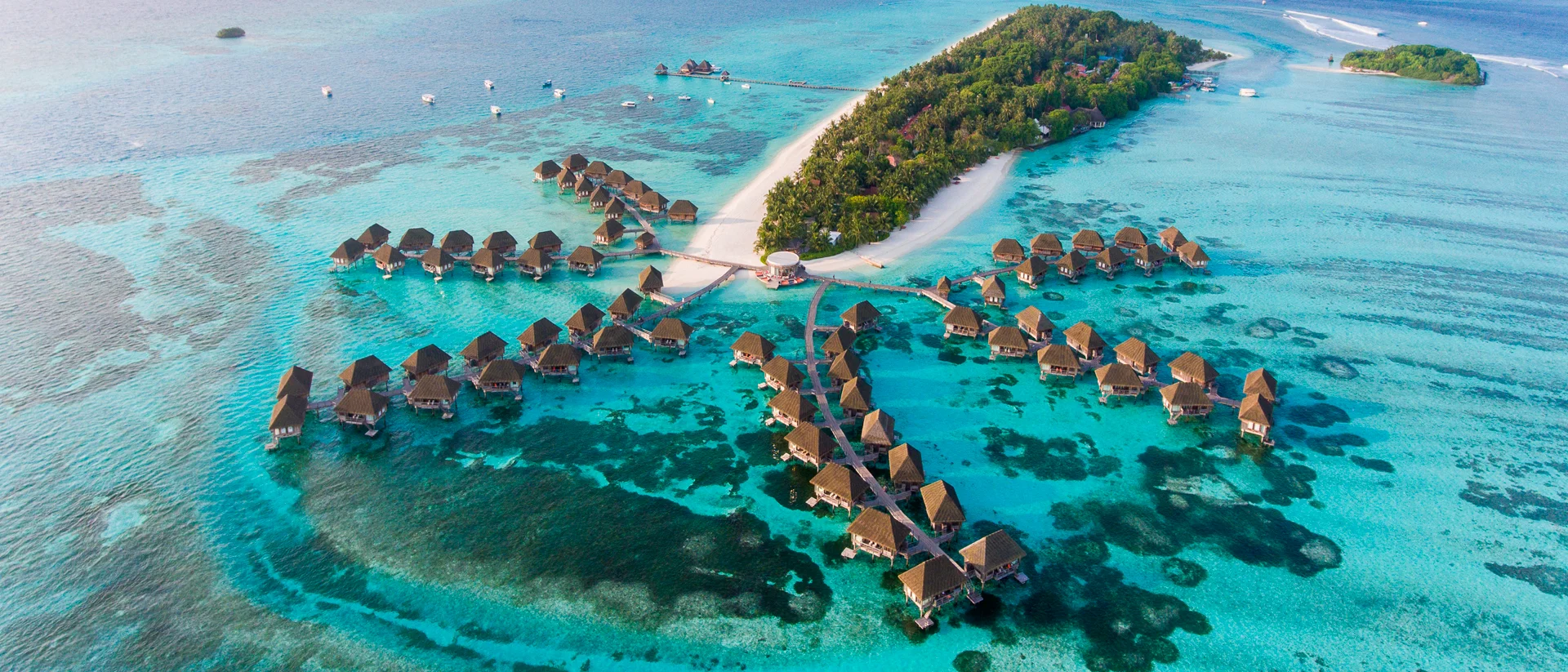 Maldives sea cabins ocean landscape