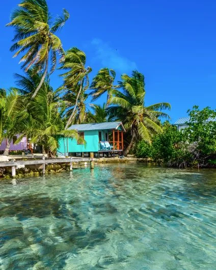 Belize cabin vacation beach crystal waters