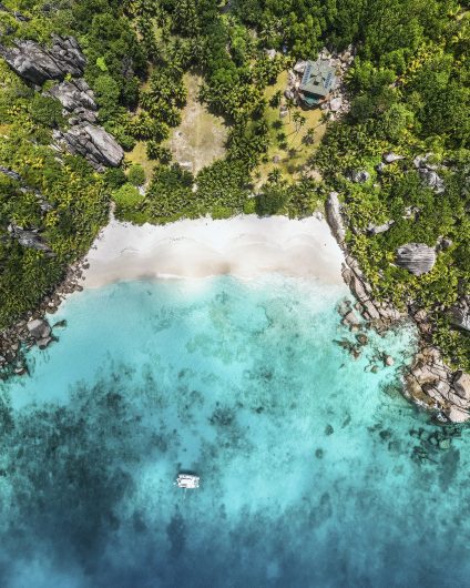 Seychelles landscape beautiful beach