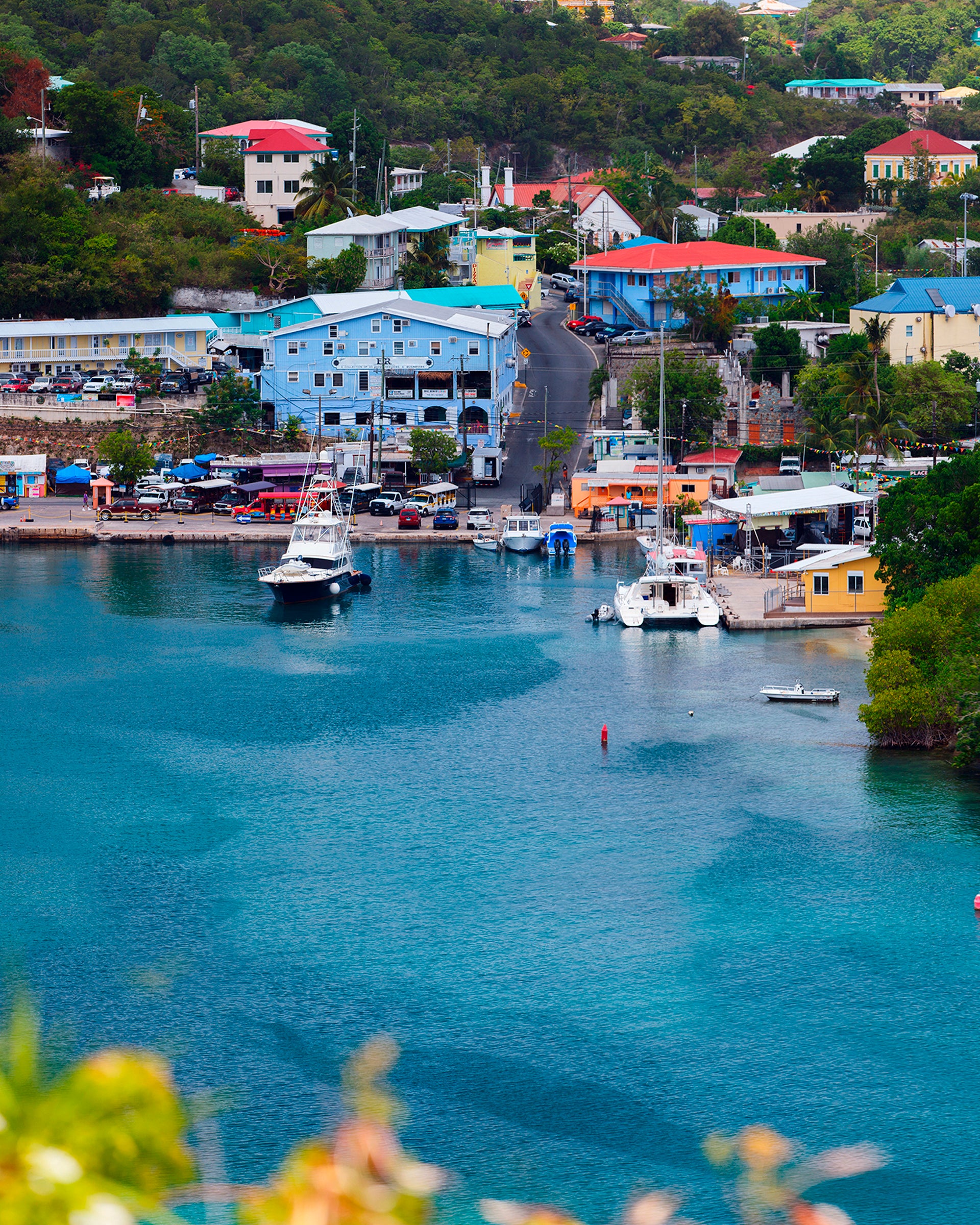 US Virgin Islands yachts charter in a bay