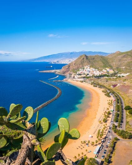 Tenerife blue beach summer vacation