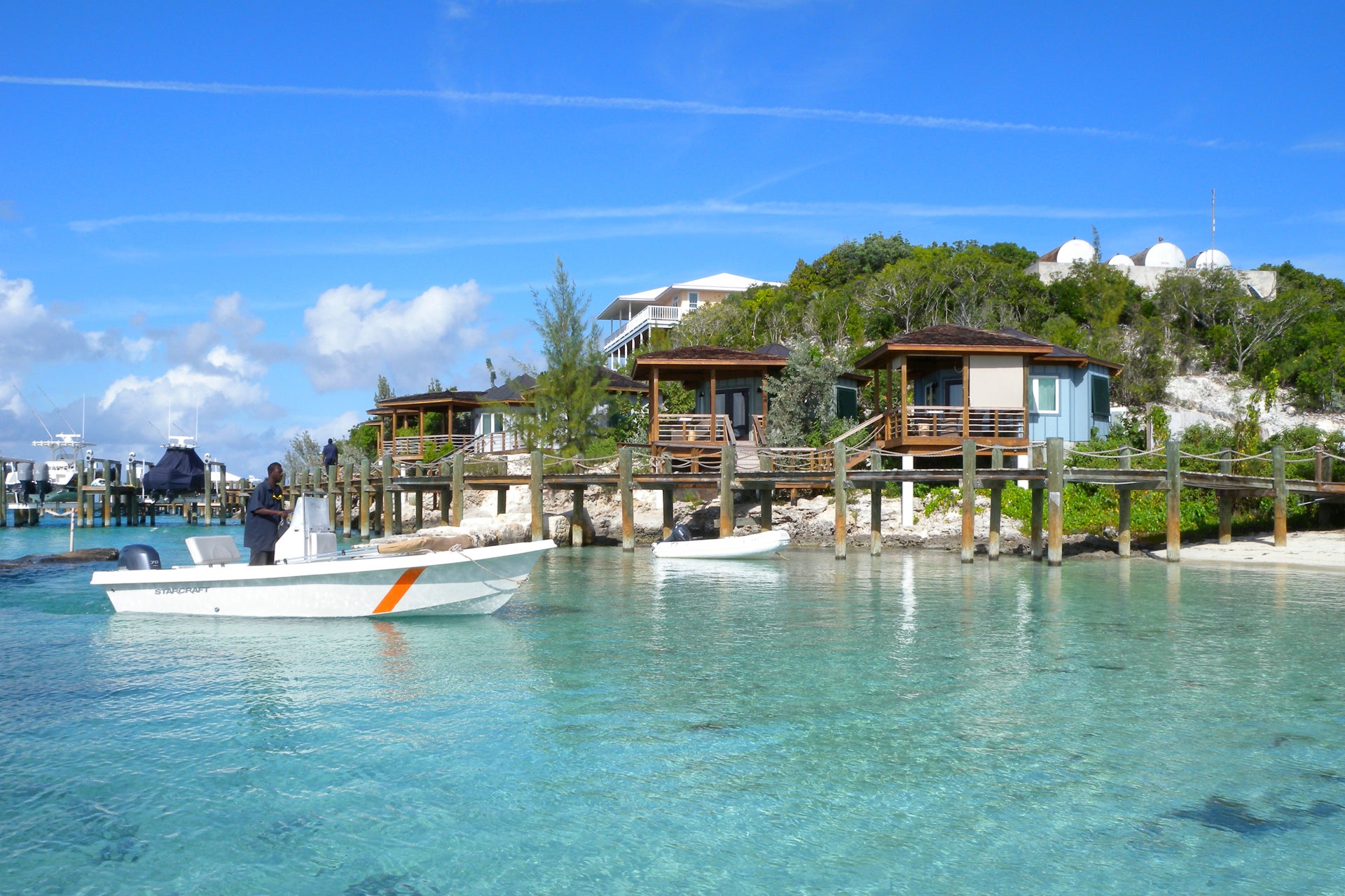 Exumas coast beautiful nature sailing boat