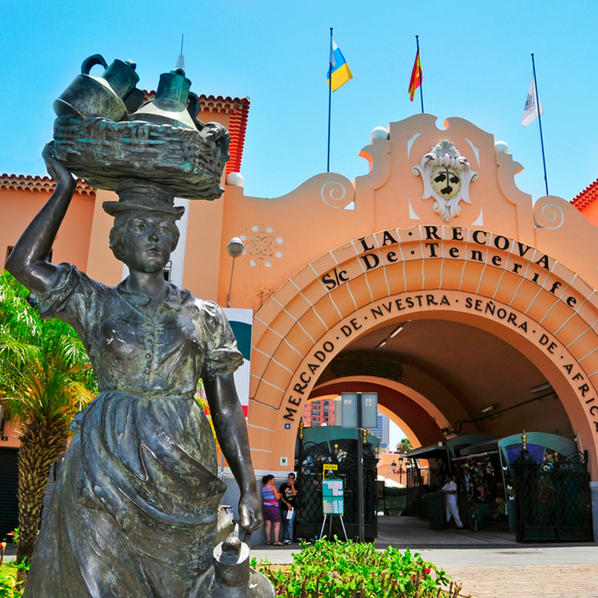 Teneriffa Statue Markt Altstadt