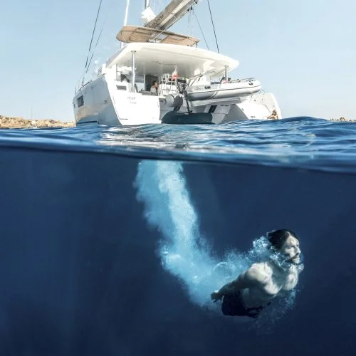 Sardinia diving catamaran charter