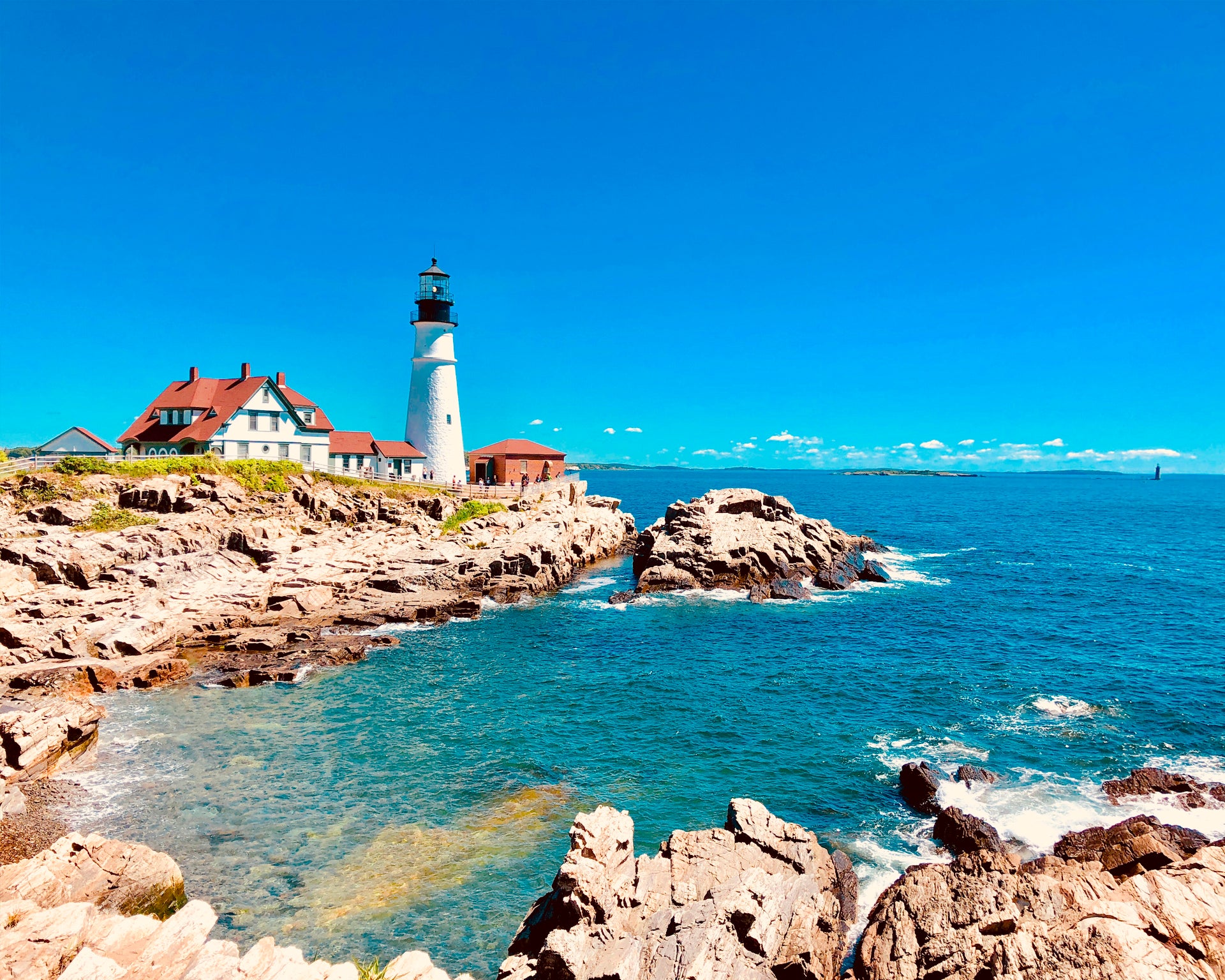 US lighthouse in bay