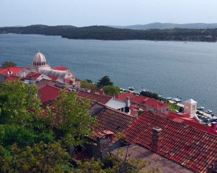 Sibenik colorful beach houses