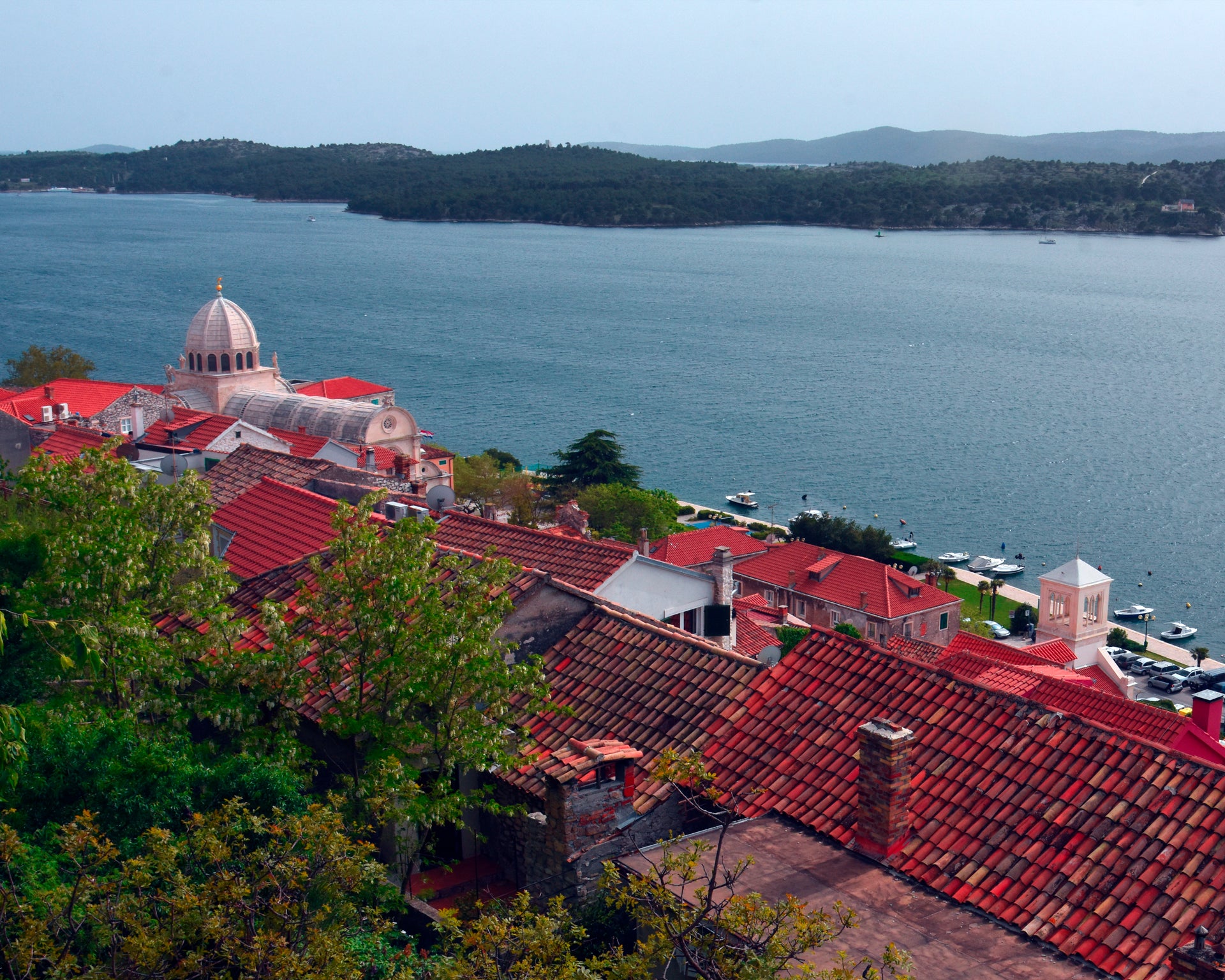 Sibenik colorful beach houses