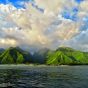 Tahiti natueal paradise mountain rainbow ocean