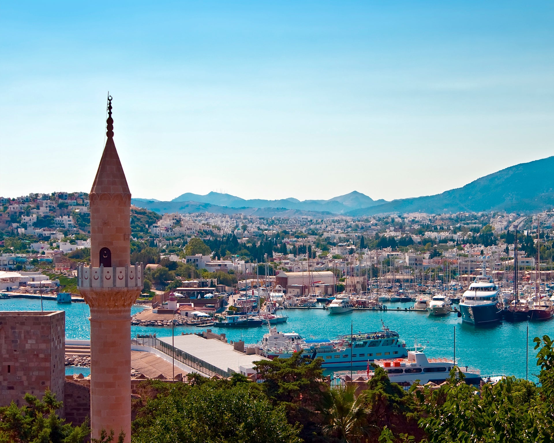 Turkey colorful port landscape