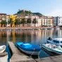 Sardinia colorful port italian landscape