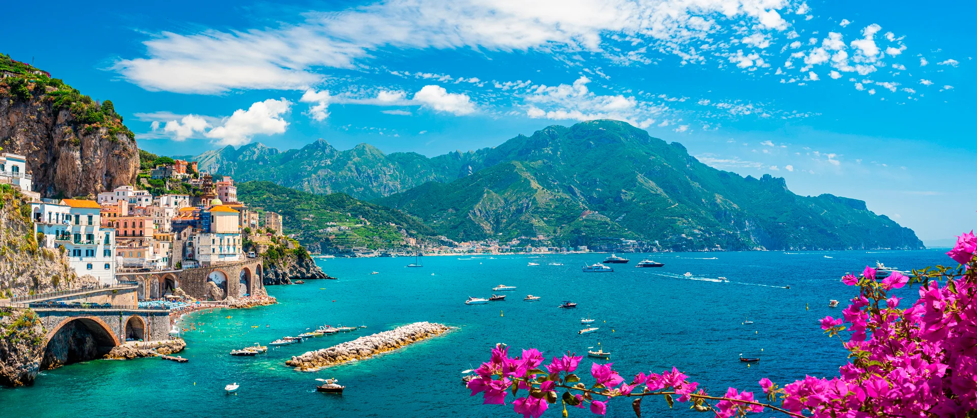 Naples crystal water coast natural mountains