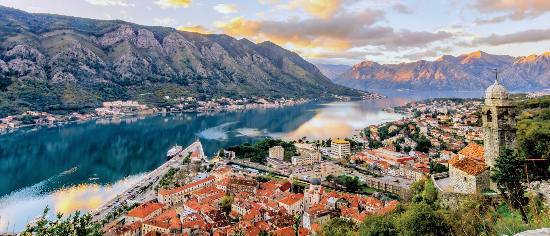 Montenegro lake beautiful sunset landscape nature