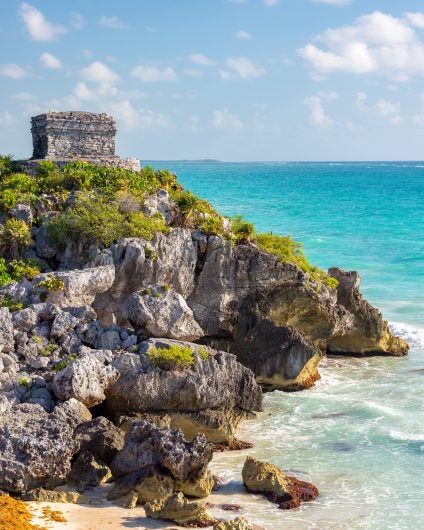 Mexican ruins coast and sea