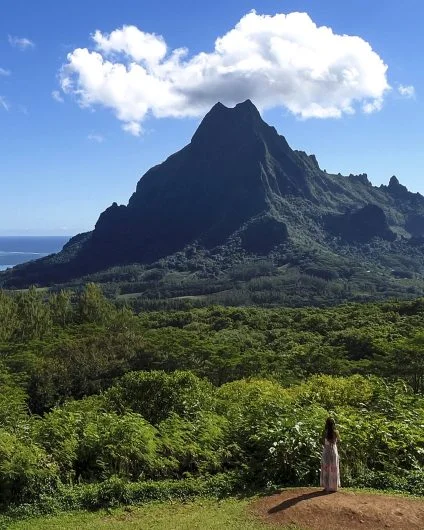 Tahiti natural landscape mountain