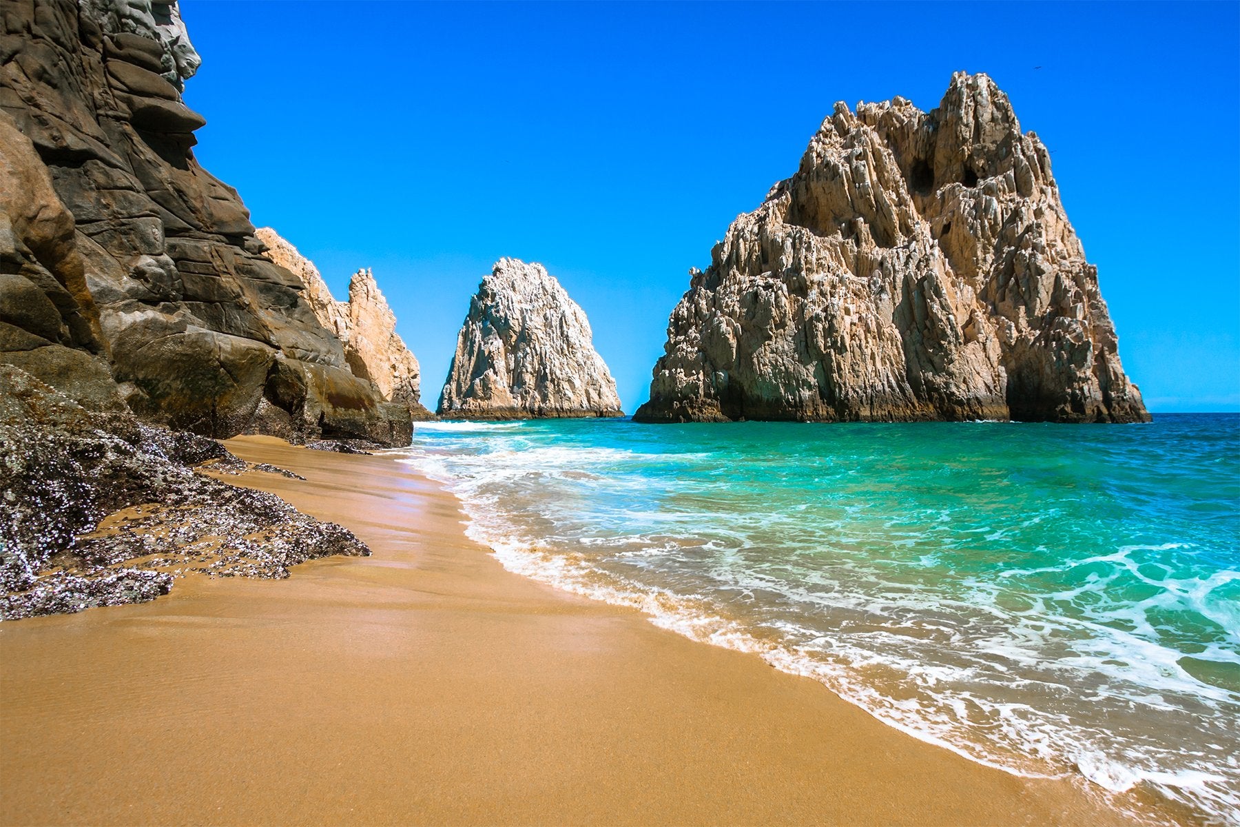 Paysage de mer et de rochers sur la mer de Cortez