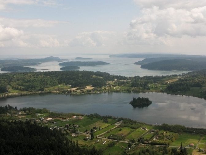 aerial of pacific northwest