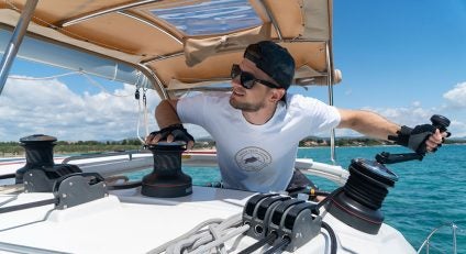 skipper on board a yacht