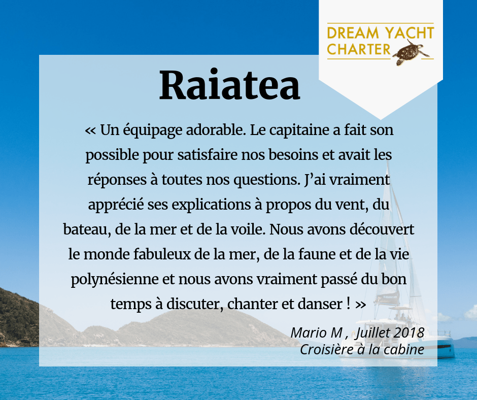 Témoignages clients croisière avec equipage dream yacht charter