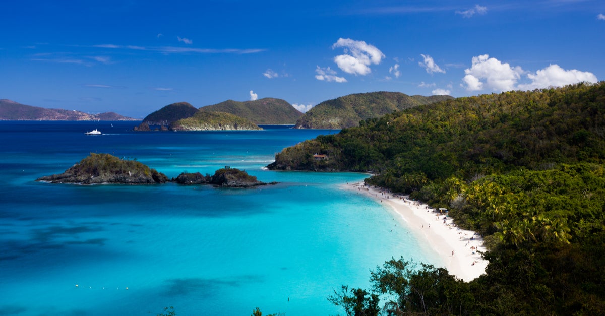 Blue waters in the USVI