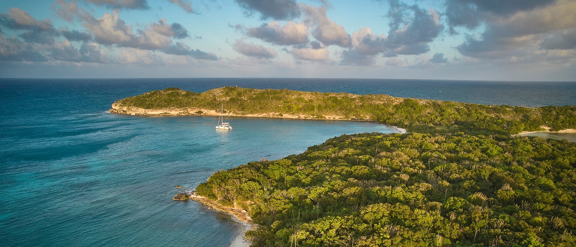 Catamaran in the Antigua Barbuda region