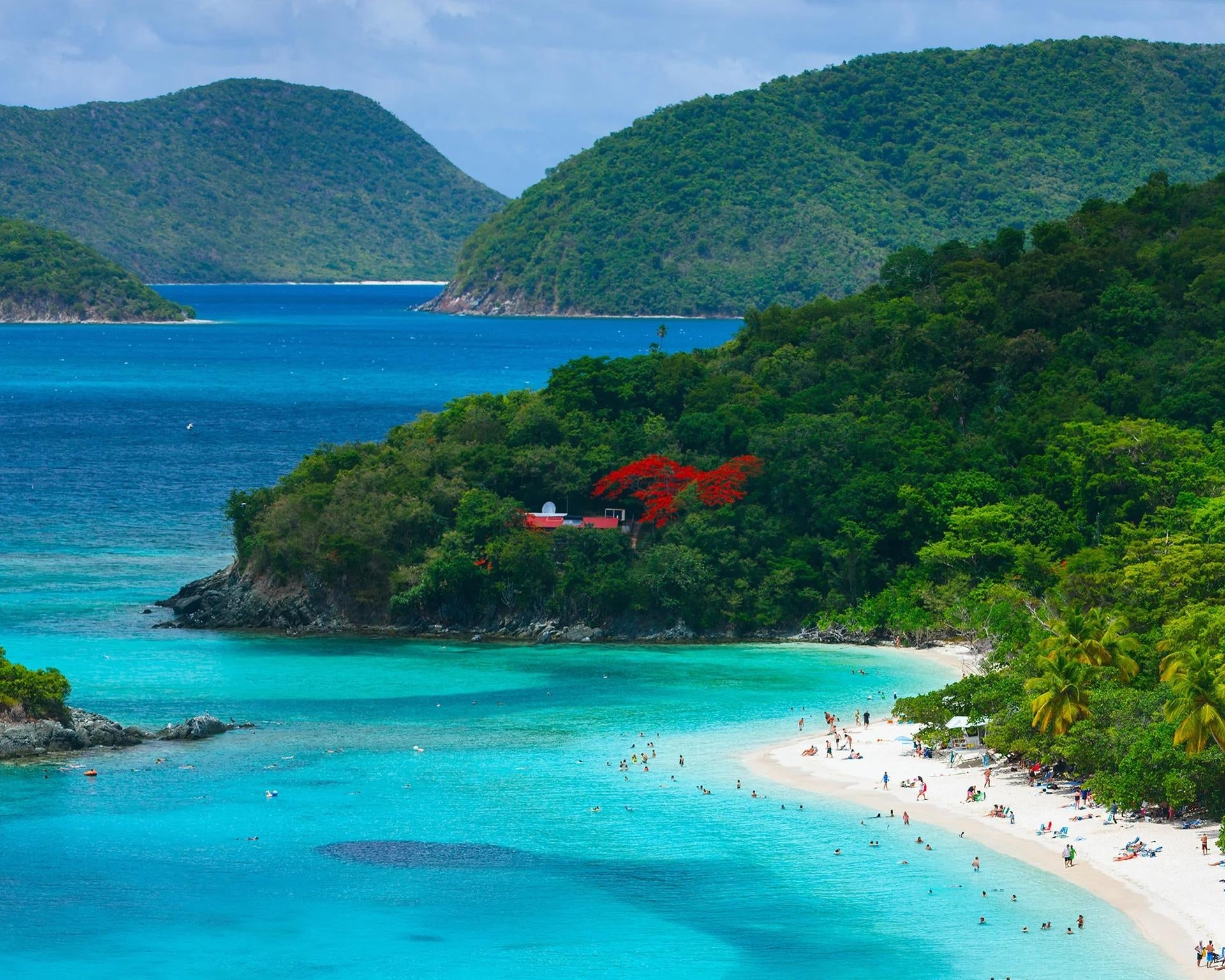 US Virgin Islands bay and beautiful landscape