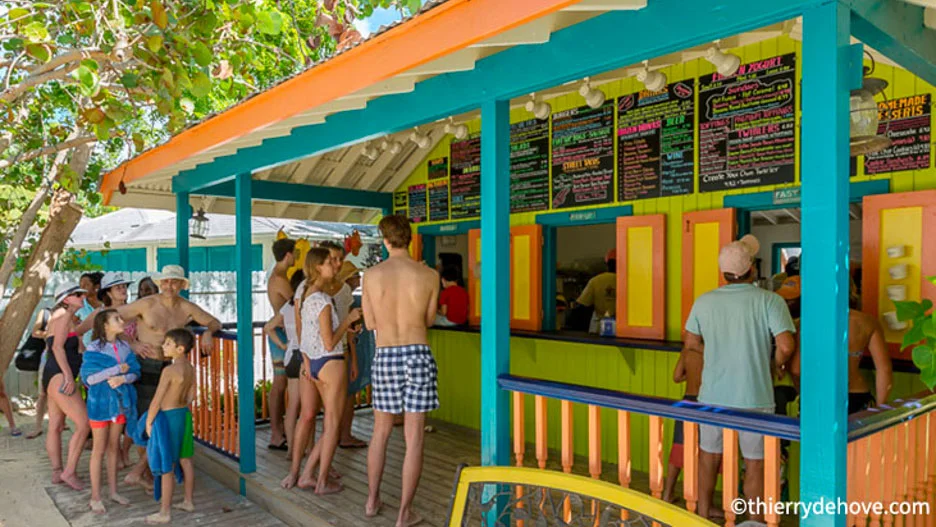 anguilla bar at a beachfront restaurant