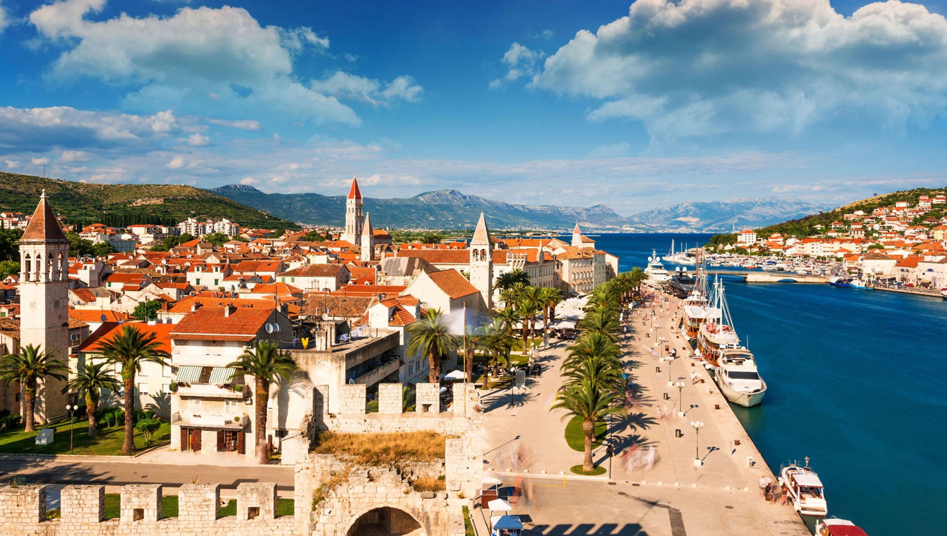 Trogir Croatia cityscape by the sea