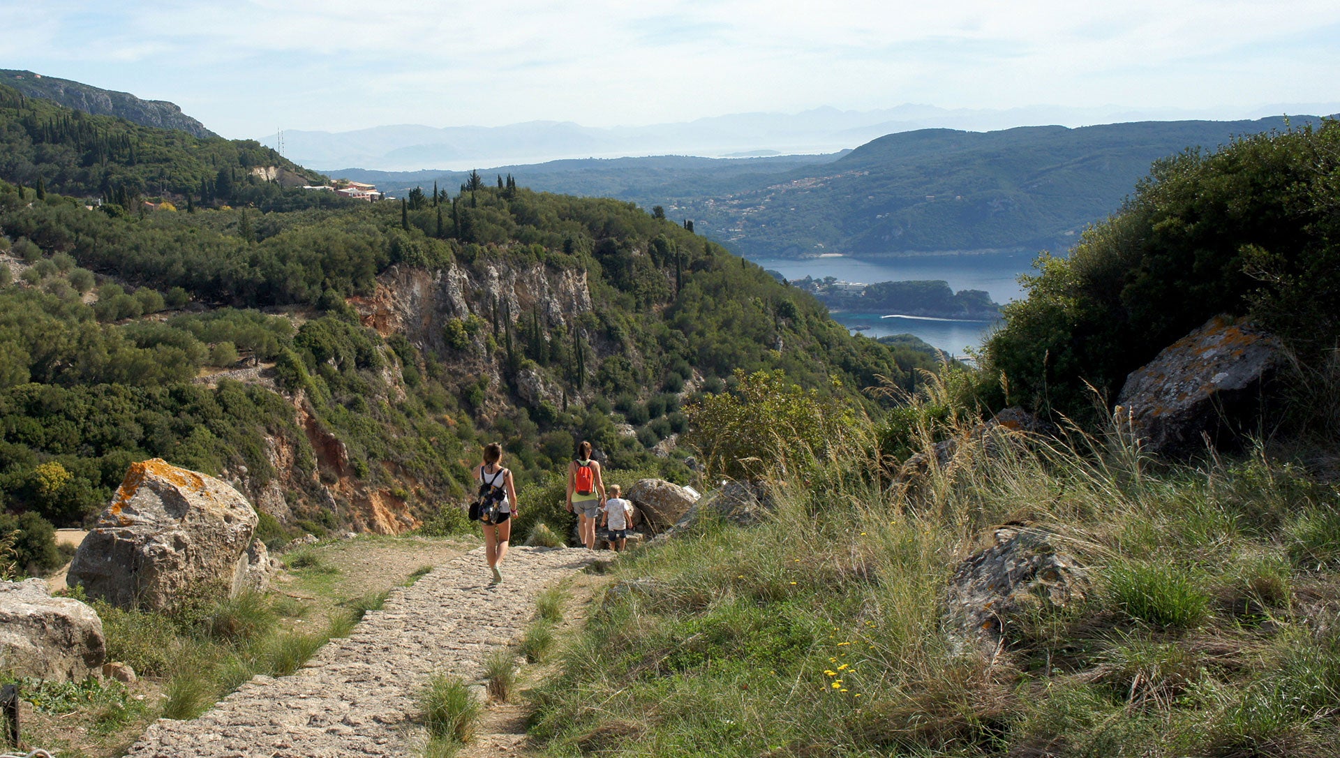 hiking trail on Corfu island, Greece