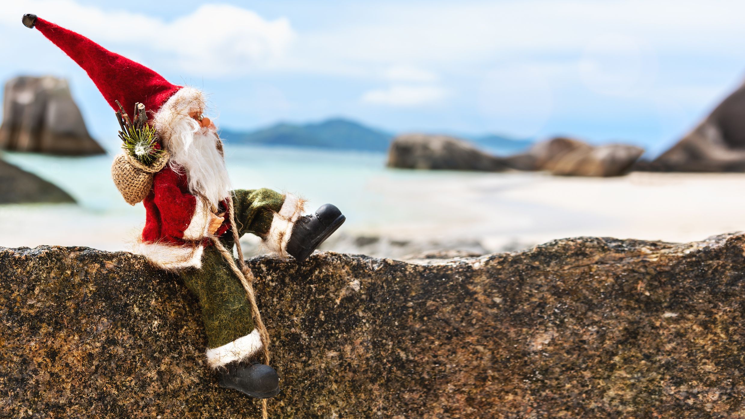 Seychelles Christmas on the beach at La Digue